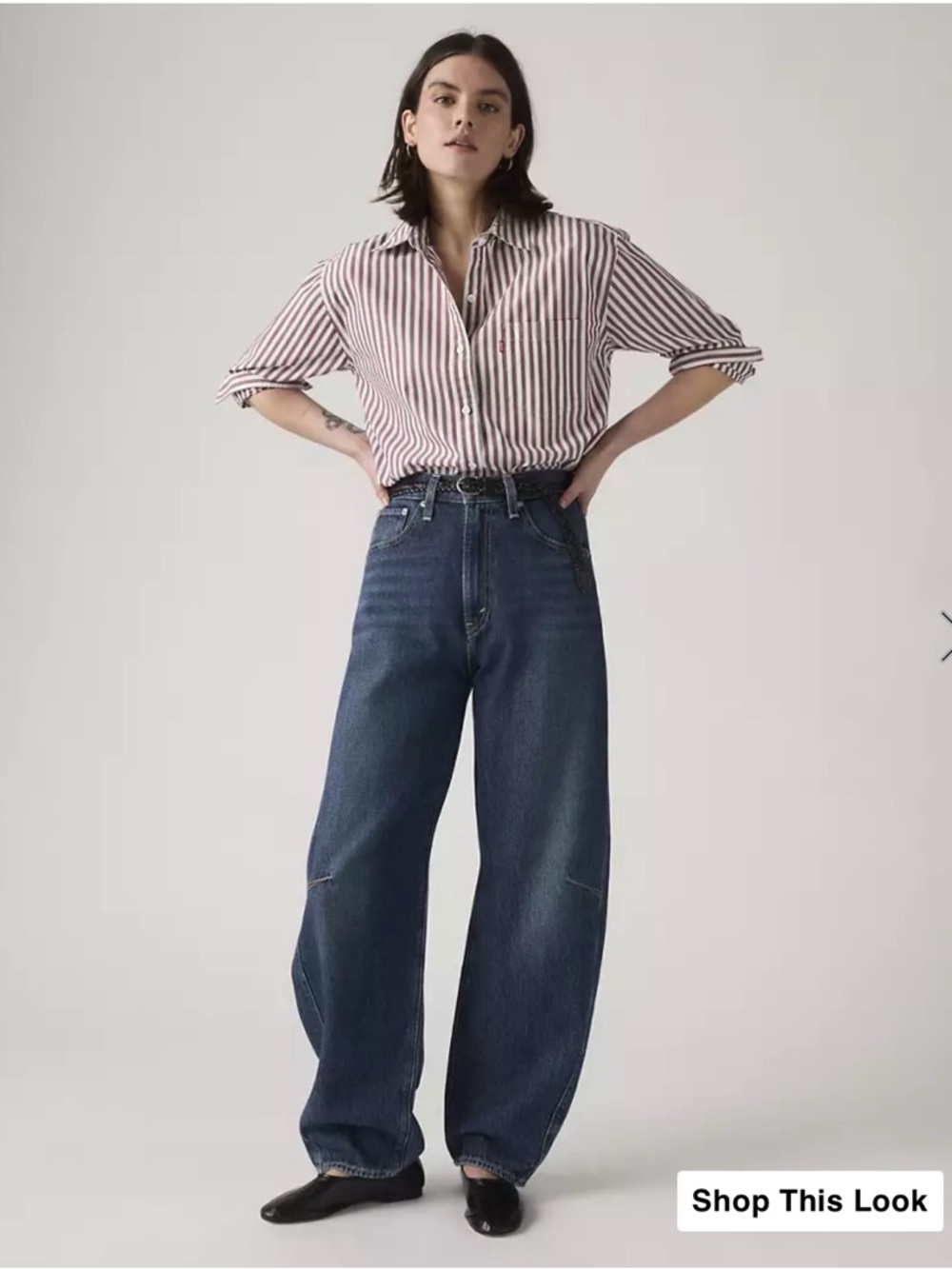 Levi’s Cinch Barrel Medium Blue High-Rise Jeans - 28 x 31
